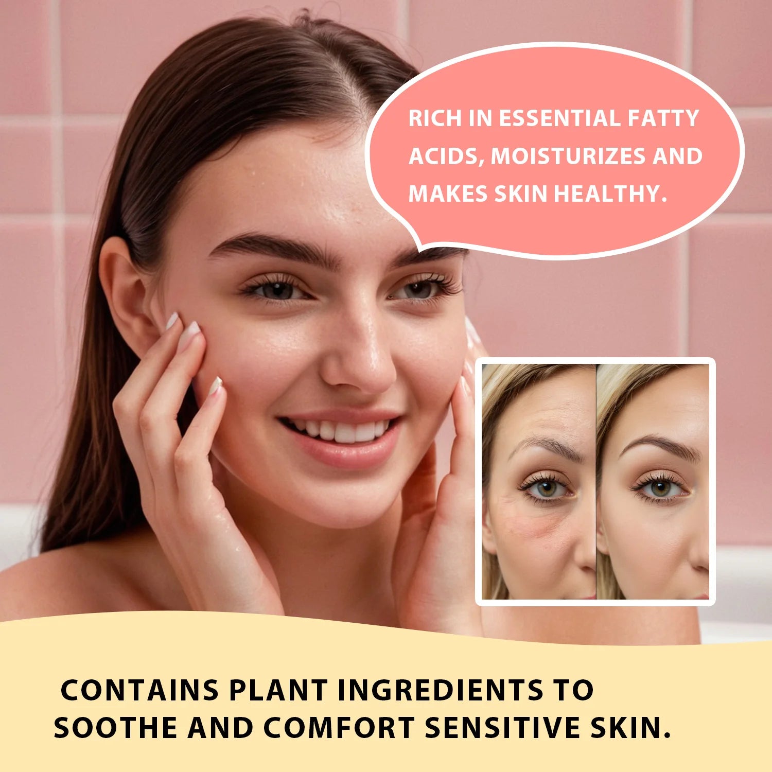 60g Grass-Fed Beef Tallow Honey Balm Moisturizing Tallow Face Cream Hydrating Skin Improve Elasticity Dullness Firming Skin