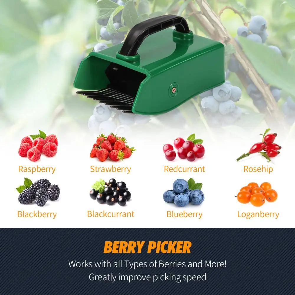Metal Berry Picker Blueberry Collection Convenient Handle Picking Tool Greenhouse Garden Farm Fruit Harvester With Metal Comb